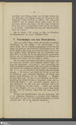V. Touristisches von den Bärensteinen