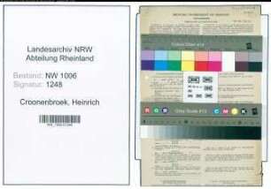 Entnazifizierung Heinrich Croonenbroek , geb. 05.09.1887 (Landwirt)
