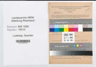 Entnazifizierung Guenter Ludewig, geb. 04.03.1911 (Postinspektor)