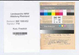 Entnazifizierung Friedrich Kurz, geb. 08.05.1893 (Postbetriebsassistent)