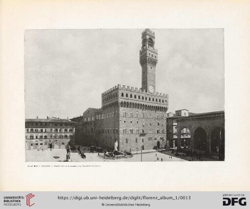 Firenze - Piazza della signora col Palazzo Vecchio