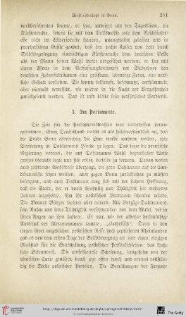 3. Im Parlamente