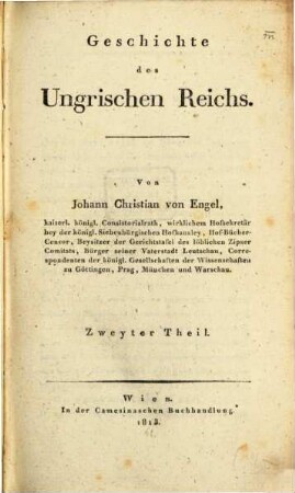 Geschichte des Ungrischen Reichs, 2