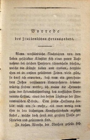Goethe's Werke : Unter des durchlauchtigsten deutschen Bundes schützenden Privilegien, 34. [Benvenuto Cellini. Erster Theil]