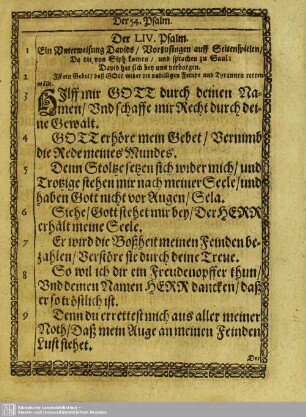Der LIV. Psalm