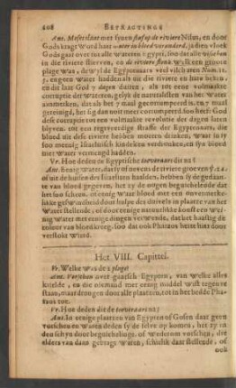 Het VIII. Capittel