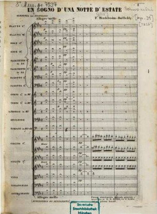 Un sogno d'una notte d'estate : [op. 21]