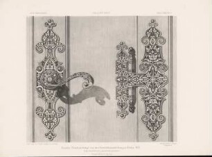 Geätzte Türbeschläge für die Gewerbeausstellung, Berlin: Ansichten (aus: Architektonisches Skizzenbuch, H. 158/5, 1879)