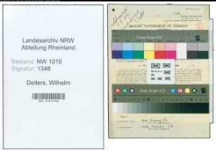 Entnazifizierung Wilhelm Deiters , geb. 13.03.1878 (Schuhmacher)