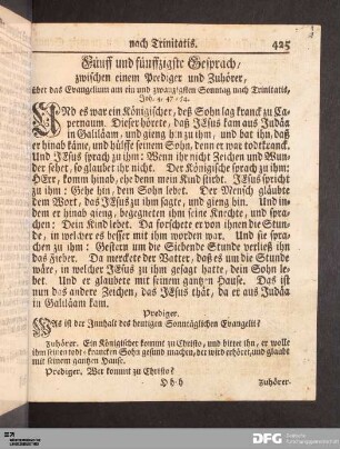 Fünff und fünffzigste Gespräch, am ein u. zwanzigsten Sonntag nach Trinitatis.
