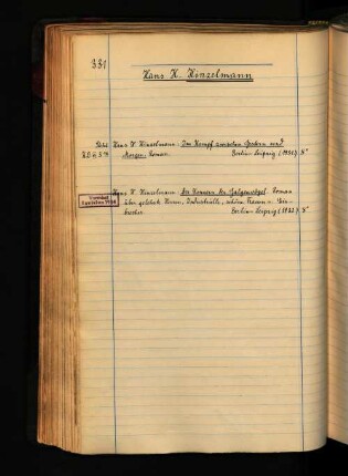 Hans H. Hinzelmann.