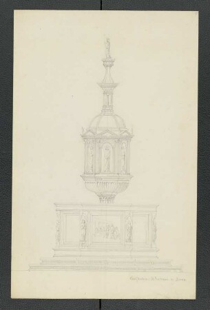 Siena, San Giovanni, Taufbecken [Carl Luckow, zeichnerischer Nachlass]