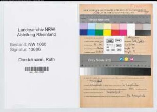 Entnazifizierung Ruth Doertelmann, geb. 17.05.1919 (Postassistentin)