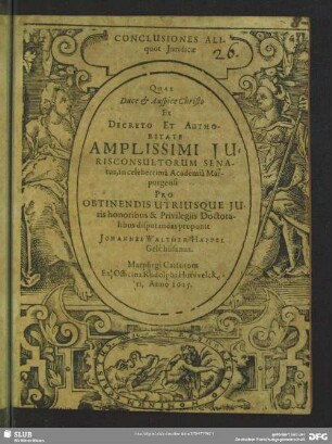 Conclusiones aliquot juridicae