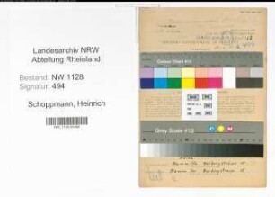 Entnazifizierung Heinrich Schoppmann , geb. 06.08.1909 (Polizist)