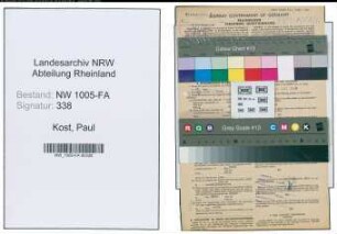 Entnazifizierung Paul Kost , geb. 28.06.1891 (Gastwirt)