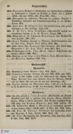 Belletristik (Nr. 511 - 738)