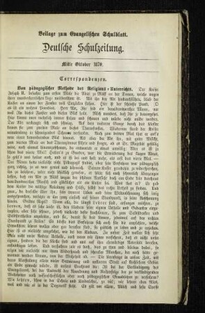Von pädagogischer Methode des Religions-Unterrichts