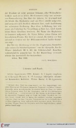 Litteratur und Funde