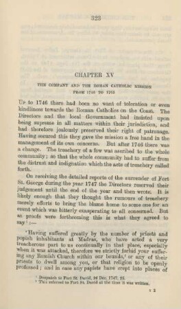 Chapter XV. The Company and the Roman Catholic Mission from 1746 to 1765