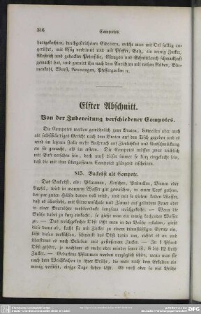 Elfter Abschnitt. Von der Zubereitung verschiedener Compotes