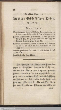 Fünftes Kapitel. Zweiter Schlesischer Krieg : 1744 u. 1745