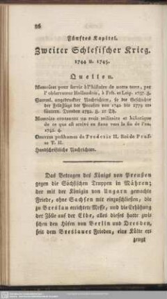 Fünftes Kapitel. Zweiter Schlesischer Krieg : 1744 u. 1745
