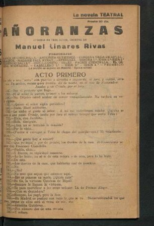 Añoranzas : comedia en tres actos
