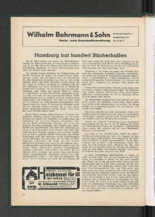 Hamburg hat hundert Bücherhallen