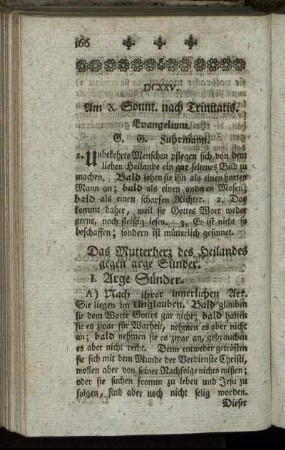 DCXXV. Am X. Sonnt. nach Trinitatis. Evangelium.