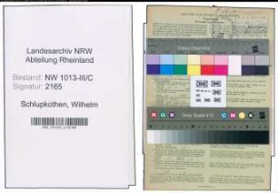 Entnazifizierung Wilhelm Schlupkothen , geb. 21.06.1901 (Metzger)