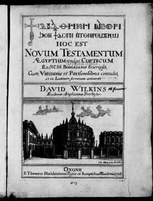 Ti-diatheke m-beri khen ti-aspi nte ni-remkhemi Hoc Est Novum Testamentum Aegyptium vulgo Copticum