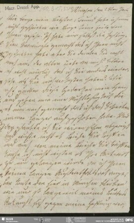 Eigenh. Brief von Sophie Bernhardi an August Wilhelm von Schlegel, München, 28.01.1805