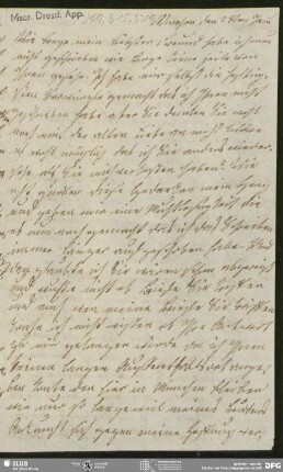 Eigenh. Brief von Sophie Bernhardi an August Wilhelm von Schlegel, München, 28.01.1805