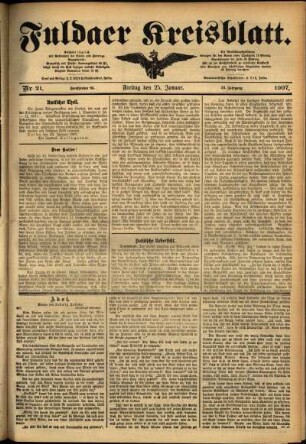 Ausgabe vom Freitag, den 25. Januar 1907.