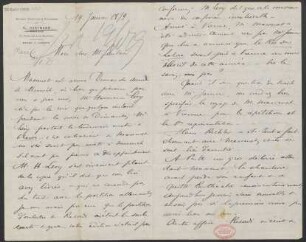 Brief an Adolph Fürstner : 19.01.1879