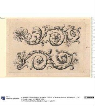 Livre de Frises propre par Peintres, Sculpteurs, Orfeures, Brodeurs etc. Chez C. Allard ...