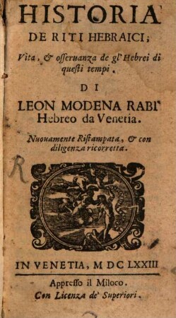 Historia de gli riti hebraici