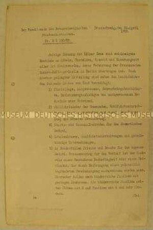Mitteilung des Vorsitzenden des Braunschweigischen Staatsministeriums über die Berechtigung des Erwerbes von staatseigenen Möbeln u.ä. aus einer geräumten Dienststelle