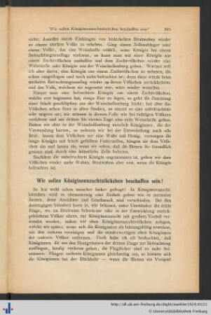 Wie sollen Königinnenzuchtstöckchen beschaffen sein?