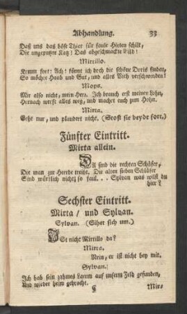 Sechster Eintritt.