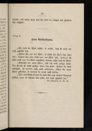 Beilage C. Keine Verständigung