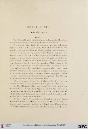 Chapter XIV – Central India