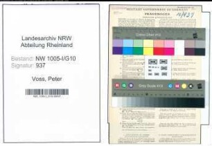 Entnazifizierung Peter Voss , geb. 17.03.1906 (Konstrukteur)