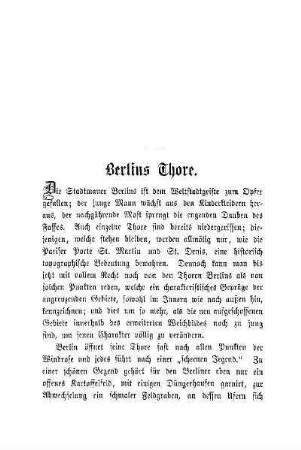 Berlins Thore