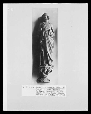 Apostel, Figur vom linken Gewände des südlichen Westportals der Kathedrale Notre-Dame zu Reims