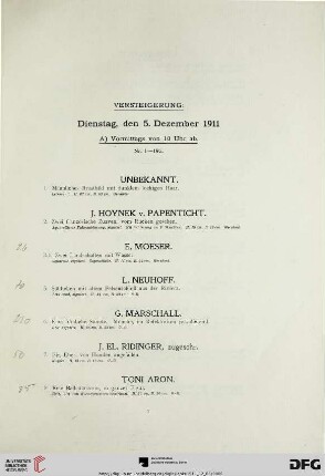 A) Vormittags von 10 Uhr ab (Nr. 1-195)