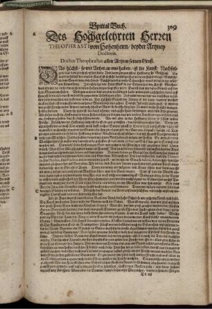 SpittalBuch. Des Hochgelehrten Herren Theophrasti von Hohenheim/ beyder Artzney Doctoris