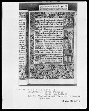 Lateinisches Stundenbuch (Livre d'heures) — Brandopfer, Folio 19recto