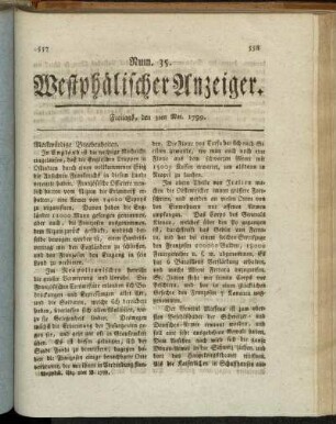 Num. 35. Freitags, den 3ten Mai. 1799